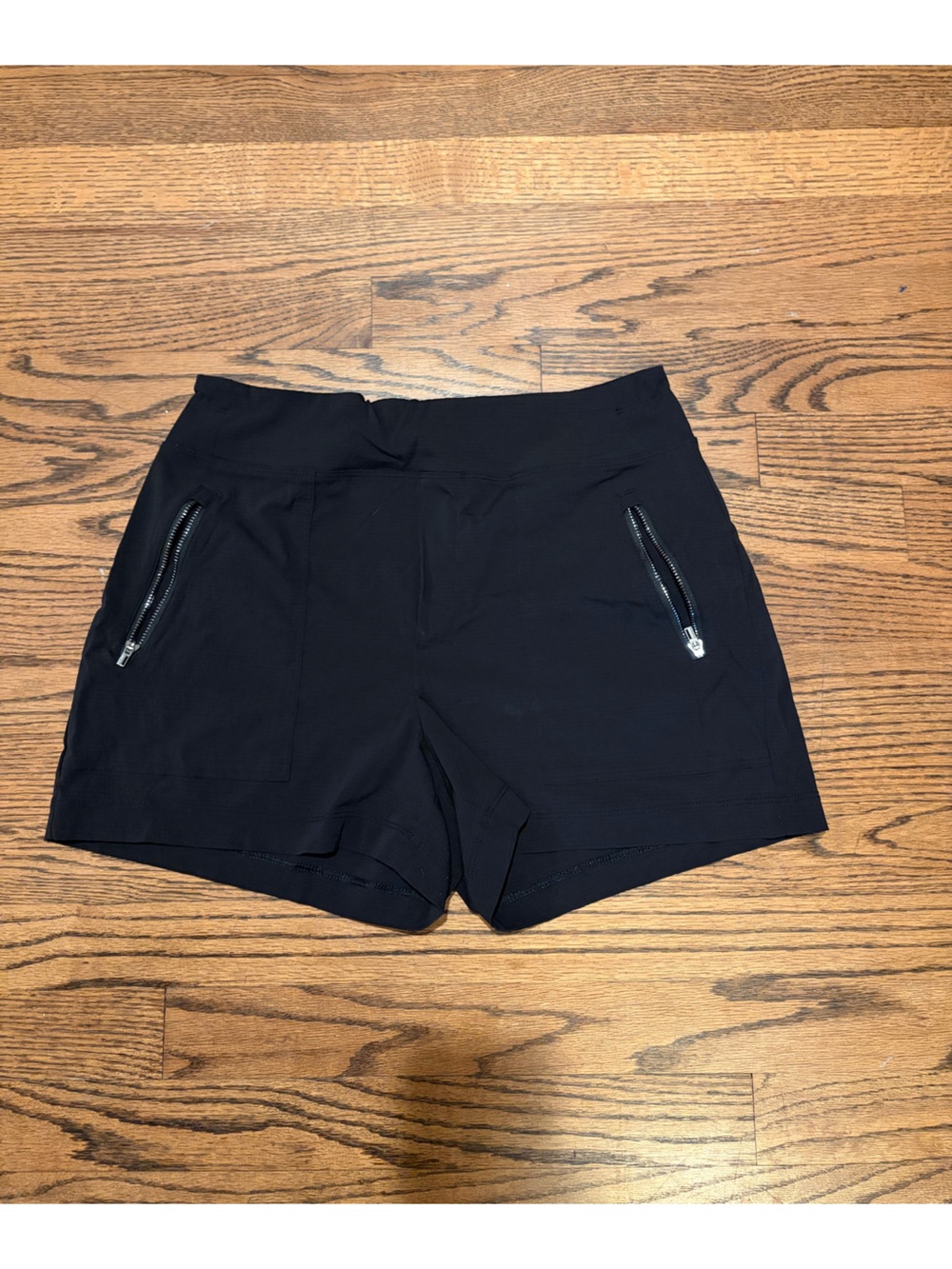 Athleta Black Performance Shorts with Zip Pocket